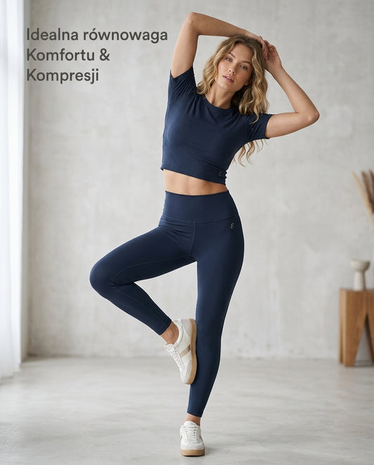 Legginsy treningowe Krakow — wyszczuplające, z wysokim stanem, efektem scrunch i kieszeniami