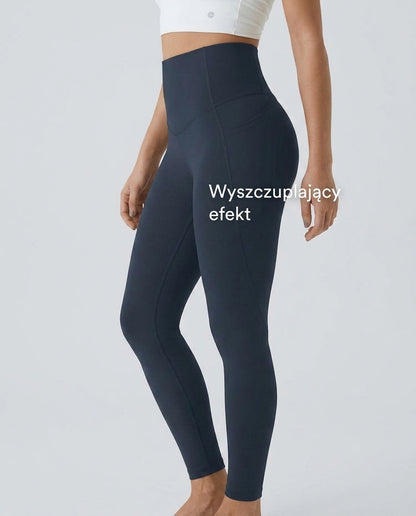 Legginsy treningowe Krakow — wyszczuplające, z wysokim stanem, efektem scrunch i kieszeniami